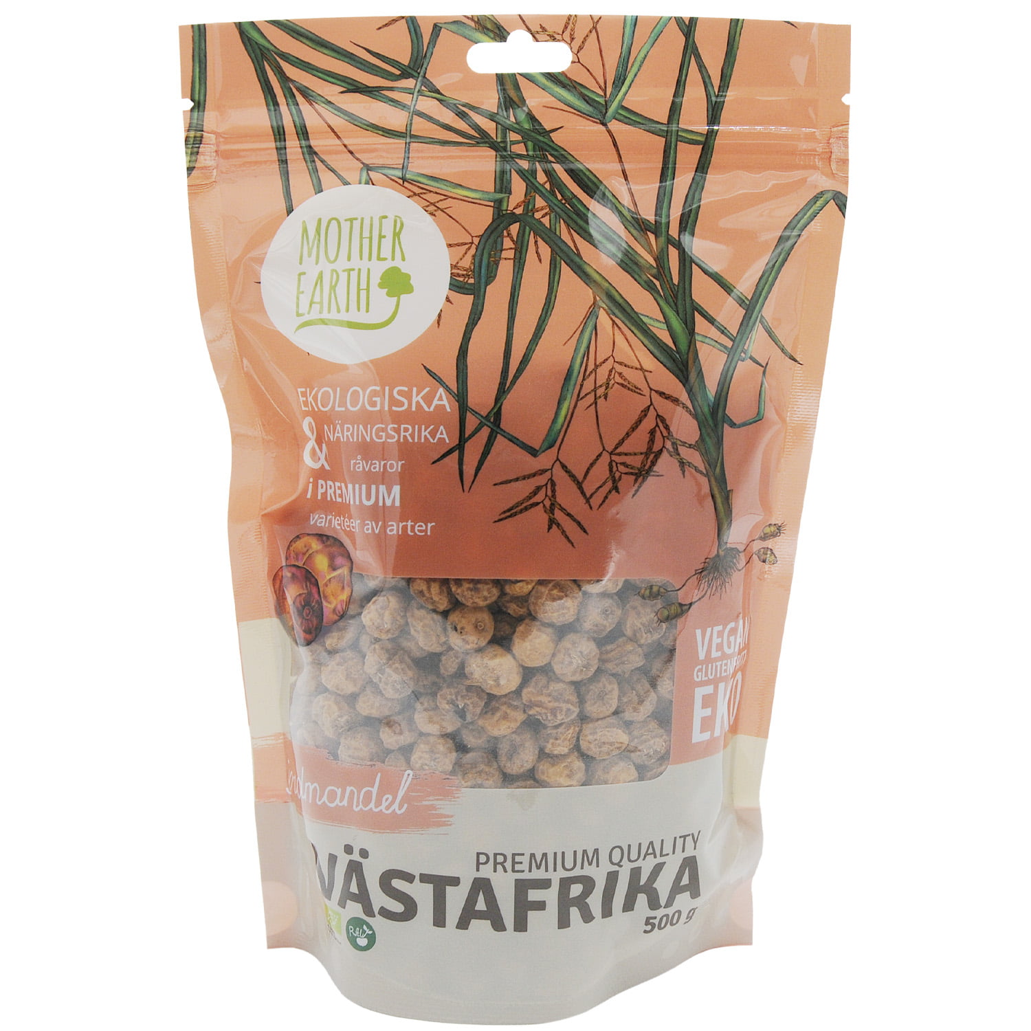 Mother Earth Premium Jordmandel RAW&EKO 500g