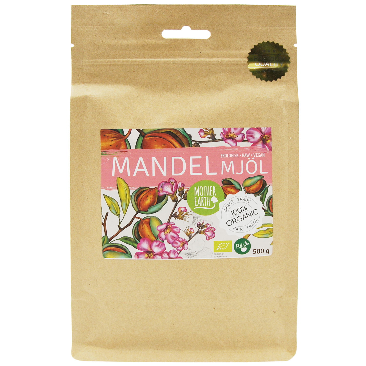 Mother Earth Premium Mandelmjöl RAW&EKO 500g