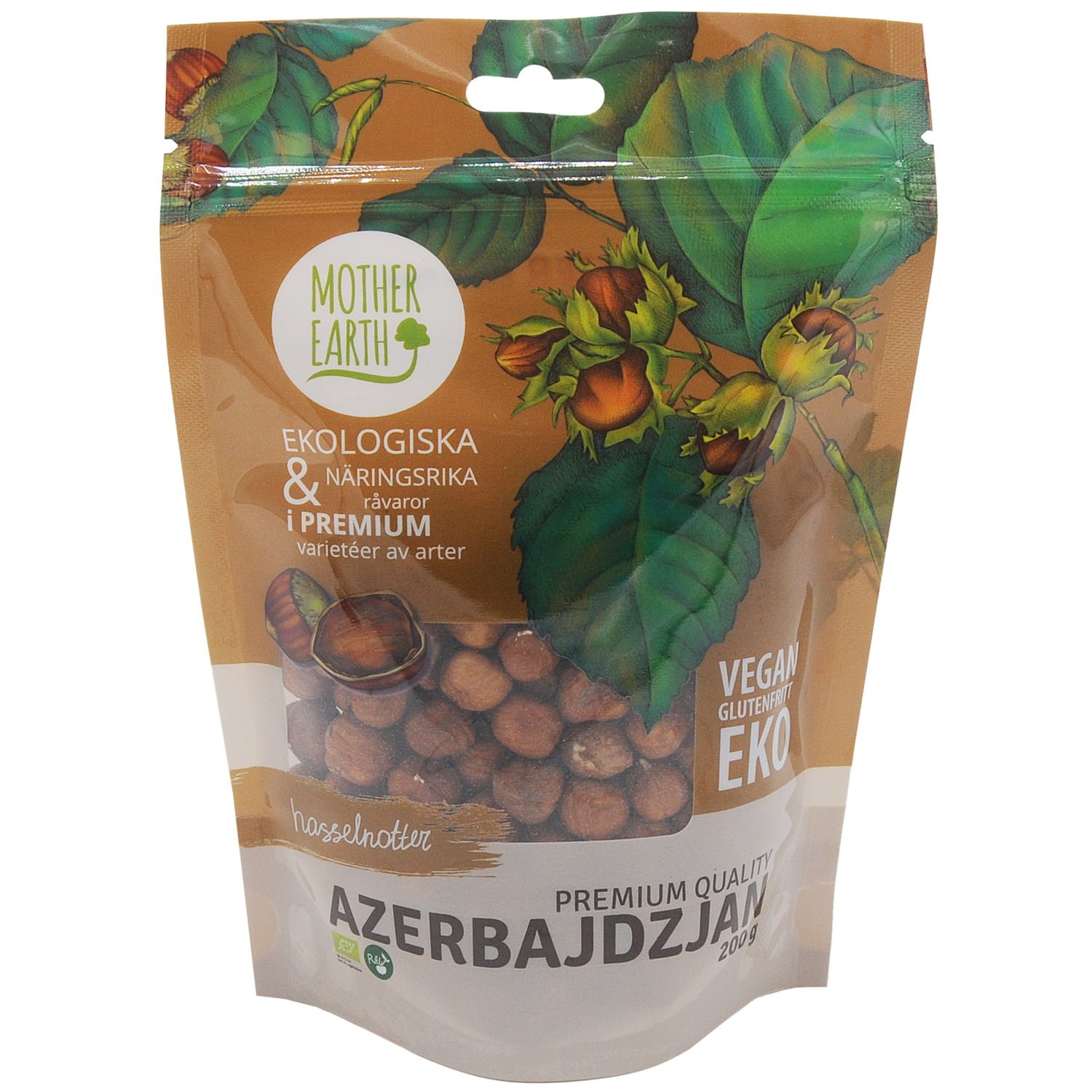 Mother Earth Premium Hasselnötter EKO 200g