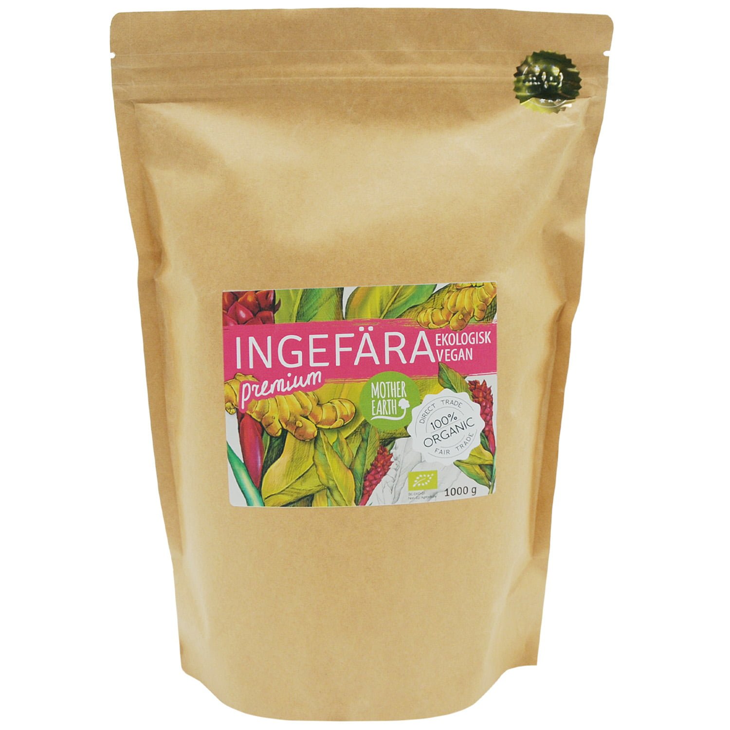 Mother Earth Premium Ingefärapulver EKO 1000g