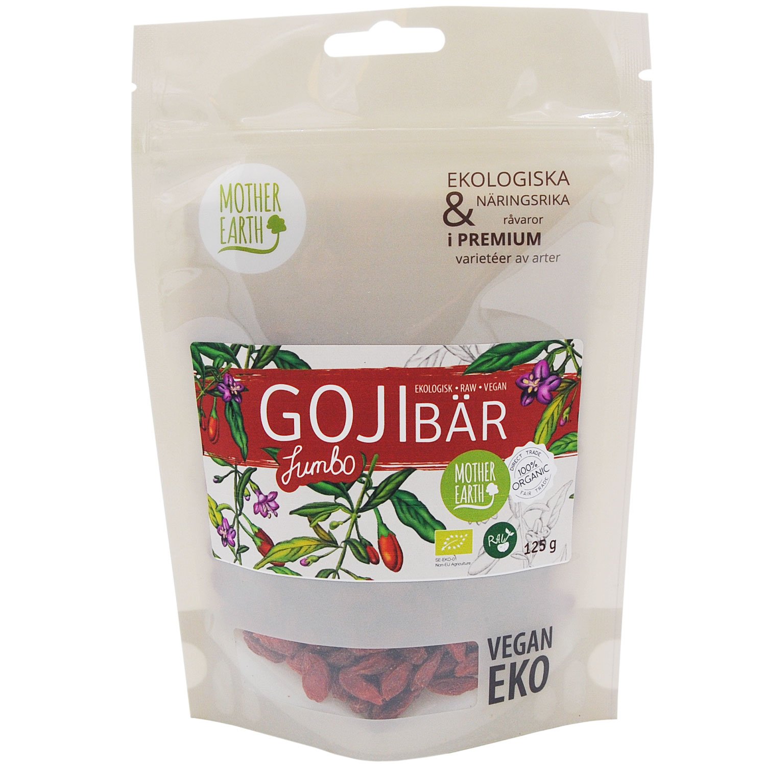 Gojibär Jumbo raw & eko 125g