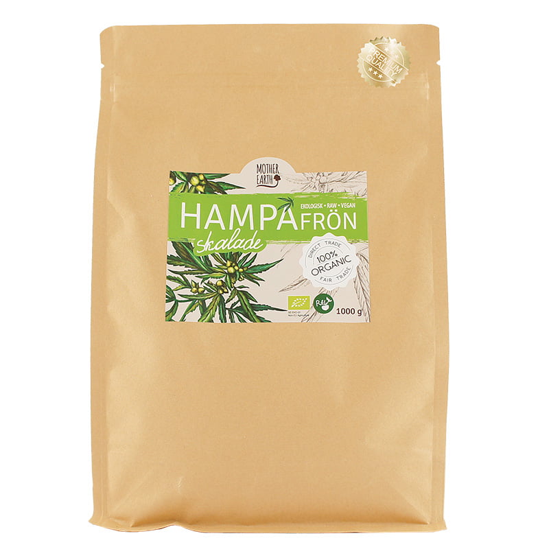 Hampafrön Skalade EKO 1000g (Mother Earth®)