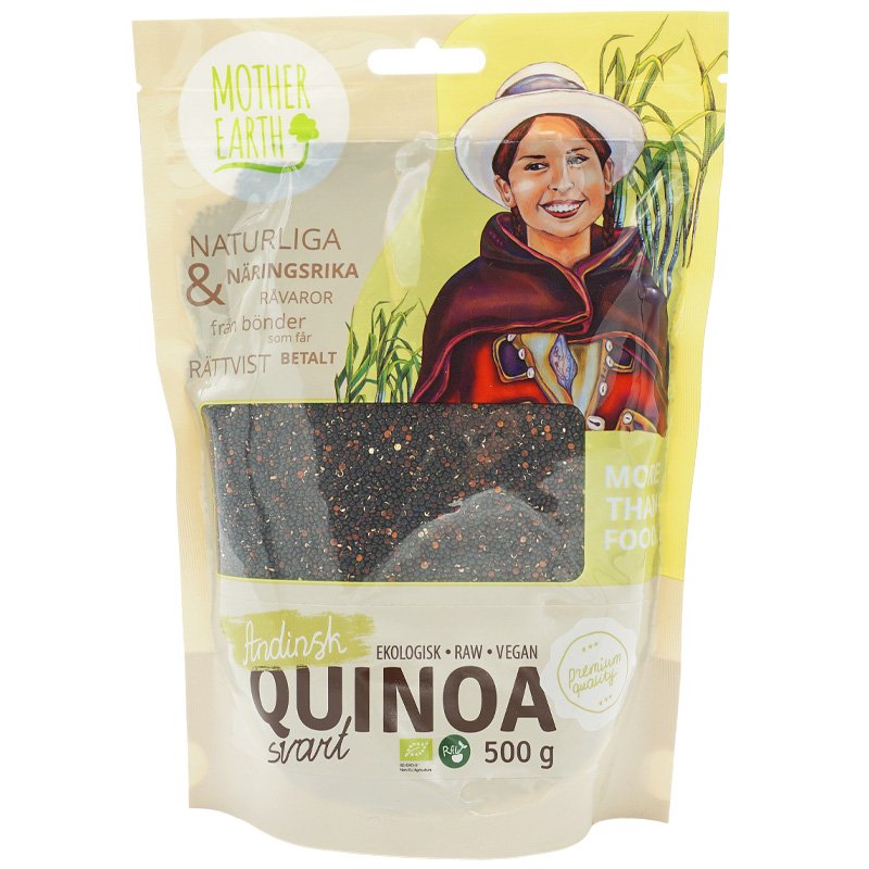 Mother Earth Quinoa Svart Raw & EKO 500g