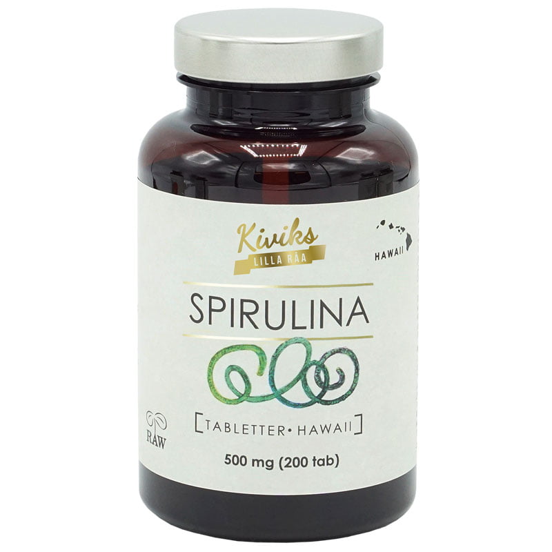 Spirulinatabletter Hawaiian RAW 500mg 200tab