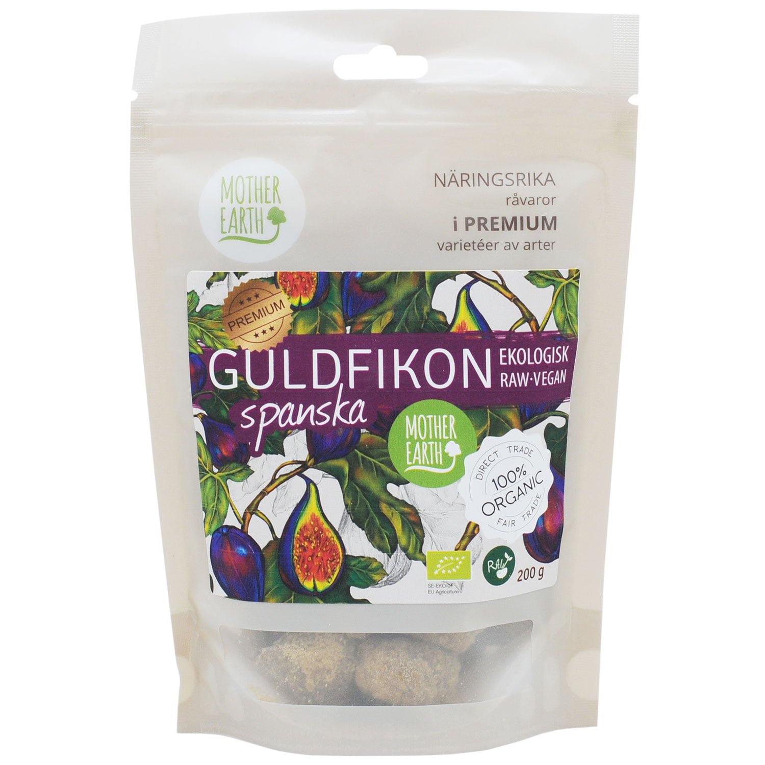 Mother Earth Premium Fikon Guld RAW&EKO 200g