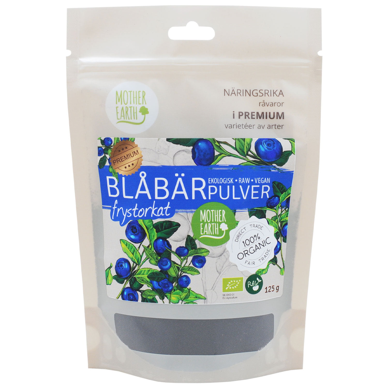 Blåbärspulver Nordisk ME EKO 125g