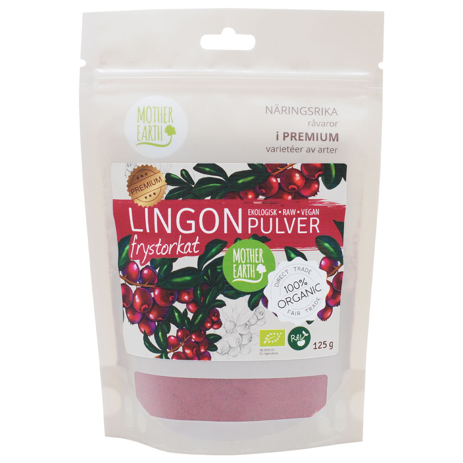 Lingonpulver Nordisk ME EKO 125g