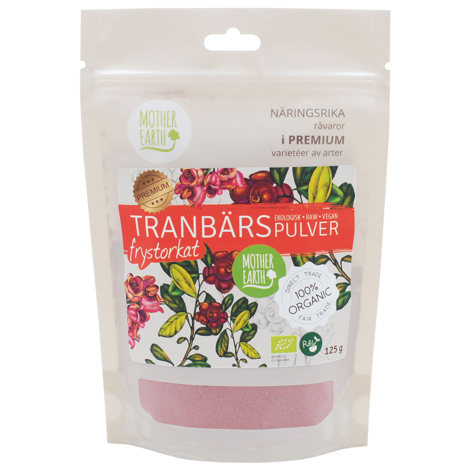 Tranbärspulver Nordisk ME EKO 125g