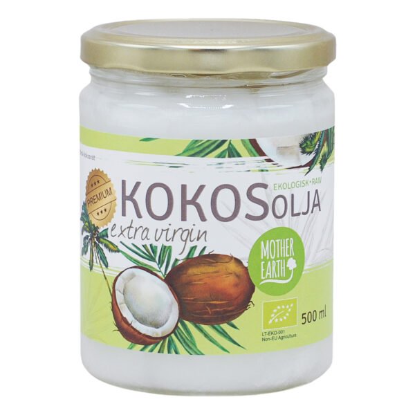 Mother Earth Premium Kokosolja Virgin RAW&EKO 500ml