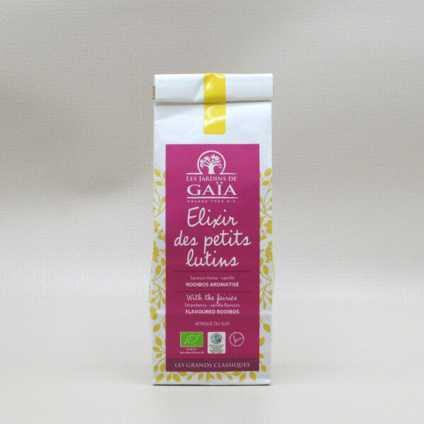 Les Jardins de Gaïa With the Fairies Jordgubb Svart Te EKO 100g