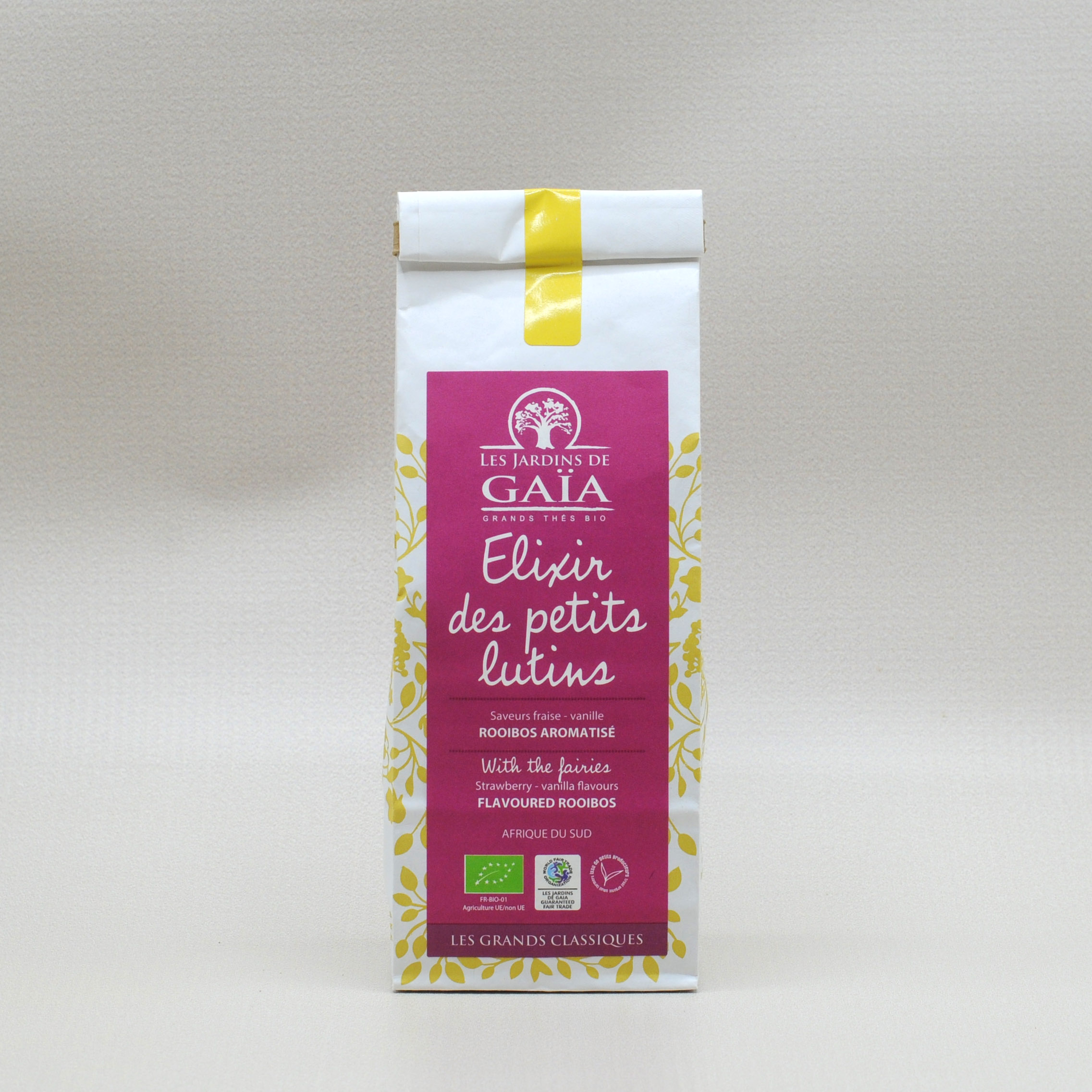 Les Jardins de Gaïa With the Fairies Jordgubb Svart Te EKO 100g