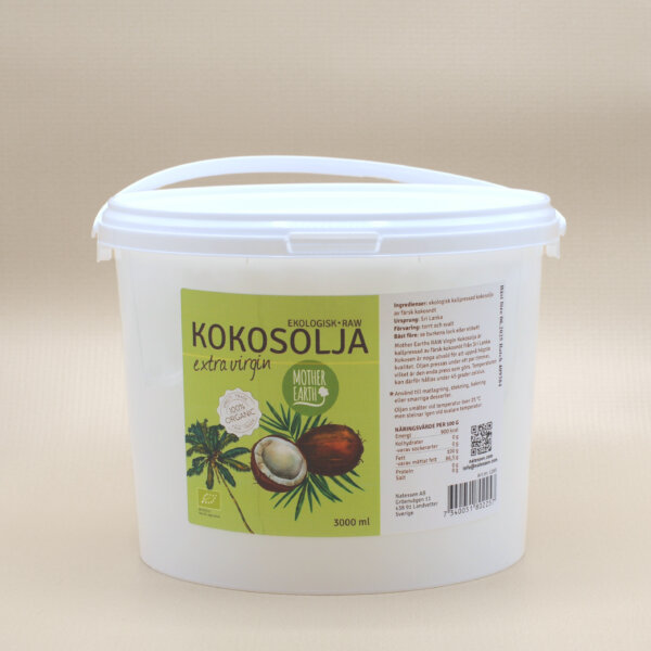 Kokosolja Extra Virgin RAW&EKO 3L